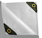 WHITE 12 mil Heavy Duty Canopy Tarp Rain 3X Coated UV Sun Shade (C Silver Tarps)