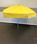 Mid Century Modern 7' PATIO UMBRELLA Yellow tilting tilt vintage 50s vinyl table