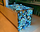 Blue Bar Counter Slab, Geode Counter Slab, Agate Slab Home Patio Decors Slab