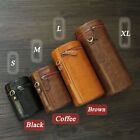 PU Leather Camera Lens Bag Retro Lens Case for Canon Nikon Sony Pentax Fujifilm