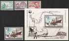 Belgium**1966 ANTARTICA Expedition Sheetlet+4stamps-Sled Dogs-Meteo Balloon-MNH