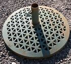 Cast Iron Round Umbrella Parasol Base Stand Garden Heavy Duty (Read Desc)