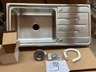 Kitchen Sink with Extra Large bowl Reversible drainer complete with waste kit