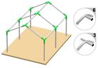 Canopy 10x20 Fittings Set 1-3/8" High Peak Carport Frame Shed Tent 6 Legs