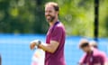 Gareth Southgate oversees England training in Blankenhain