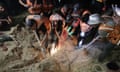 Teams conduct a search and rescue operation after an Israeli airstrike on a tent encampment of displaced Palestinians in Al-Mawasi area of Khan Yunis, Gaza on 10 September. Follow live for updates in the Israel-Gaza war.