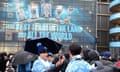 FBL-ENG-PR-MAN CITY-CHELSEA-FANS<br>City fans arrive for the English Premier League football match between Manchester City and Chelsea at the Etihad Stadium in Manchester, north west England, on February 17, 2024. (Photo by Darren Staples / AFP) (Photo by DARREN STAPLES/AFP via Getty Images)