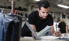 Young metalwork apprentice.