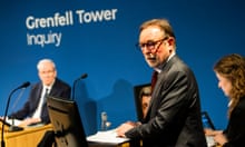 Ron Cook portraying Richard Millett QC in Grenfell: System Failure, Scenes From The Inquiry