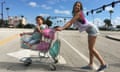 Terrific grit and humour ... Brooklynn Prince and Bria Vinaite in The Florida Project.