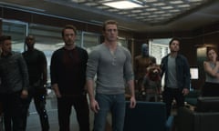 null<br>Marvel Studios’ AVENGERS: ENDGAME L to R: Hawkeye/Clint Barton (Jeremy Renner), War Machine/James Rhodey (Don Cheadle), Iron Man/Tony Stark (Robert Downey Jr.), Captain America/Steve Rogers (Chris Evans), Nebula (Karen Gillan), Rocket (voiced by Bradley Cooper), Ant-Man/Scott Lang (Paul Rudd) and Black Widow/Natasha Romanoff (Scarlett Johansson) Photo: Film Frame ©Marvel Studios 2019