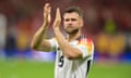 Niclas Füllkrug applauds the crowd at Frankfurt Arena on 23 June 2024.