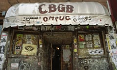 An exterior of the rock club CBGB at 315 Bowery in New York City taken on November 28, 1993. (AP Photo/Jim Cooper)