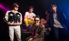 Nikolai Fraiture, Albert Hammond Jr, Julian Casablancas, Fabrizio Moretti and Nick Valensi of the Strokes