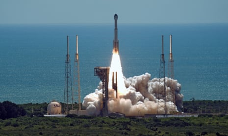 Boeing's Starliner spacecraft lifts off carrying two Nasa astronauts to ISS – video