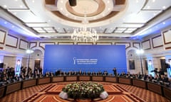 Representatives of the Assad regime and rebel groups assemble for Syria peace talks at Astana’s Rixos President hotel