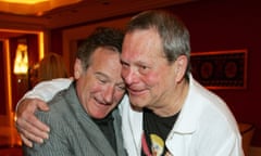 Robin Williams and Terry Gilliam joke around at the afterparty for the premiere of Monty Python’s Spamalot at the Grail theatre in Las Vegas in 2007