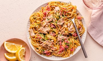 Chelsea Goodwin’s recipe for simple tuna spaghetti with lemon and garlic.