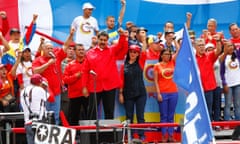 Unrest in Venezuela - 27 Jul 2017<br>Mandatory Credit: Photo by Xinhua/REX/Shutterstock (8975521a) Venezuelan President Nicolas Maduro and the candidates attend the closure of the campaign for the National Constituent Assembly (ANC), in Caracas Unrest in Venezuela - 27 Jul 2017