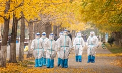 Medical workers in Chengdu, Sichuan.