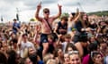 Welcome to the jungle … teenagers at this year’s Reading festival