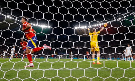 Mikel Oyarzabal celebrates after putting Spain ahead.