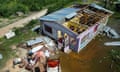 a home damaged from a hurricane