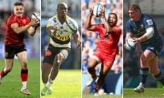 (From left) Michael Lowry of Ulster, Raymond Rhule of La Rochelle, Toulouse’s Peato Mauvaka and Tadhg Furlong of Leinster.