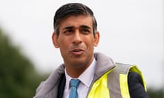 Rishi Sunak during a visit to a new housing development in Norwich.