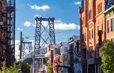 view of bridge and city street