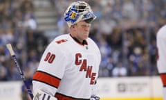 David Ayres takes a break during a surreal night for the NHL debutant