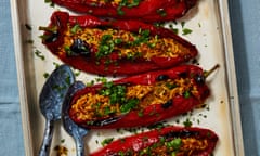 Too good not to share: Meera Sodha’s romano peppers stuffed with spiced tofu.