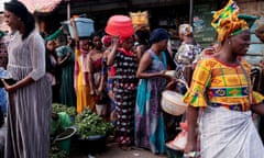 Women at a street market