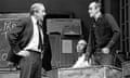 Jimmy Jewel, Dave Hill and Jonathan Pryce in Comedians at the National Theatre in 1975.