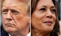 Portraits of Trump and Harris side-by-side.