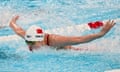 China’s Zhang Yufei competes in the women’s 100m butterfly semi-final.