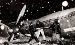 The runway at Munich airport, following the crash that killed eight of Manchester United’s players in 1958.