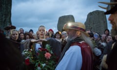 Druids celebrate the Winter Solstice at Stonehenge