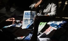 Election staff count ballots for the 2024 European Parliament election at the Bayeux Town Hall counting center.