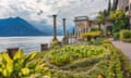 The park on one of the villas on lake Como - Varenna, Italy