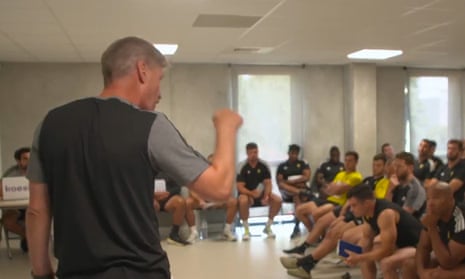 Ronan O’Gara’s expletive-laden, Irish-French rugby union team talk goes viral – video