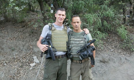 Sebastian Junger, right, with the late photojournalist Tim Hetherington