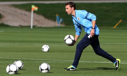 Gareth Southgate as England Under-21s manager at St George’s Park in October 2013