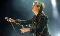 David Bowie performs at the Isle of Wight festival in 2004