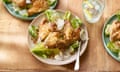 Chicken wing caesar salad