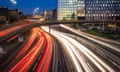 Rush-hour traffic in Glasgow.