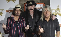 Phil Campbell, Lemmy Kilmister and Mikkey Dee, of Mötorhead, seen in London in 2012