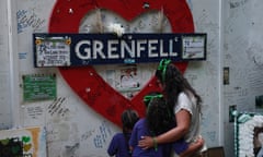 A memorial wall next to Grenfell Tower on the seventh anniversary of the fire, 14 June 2024.