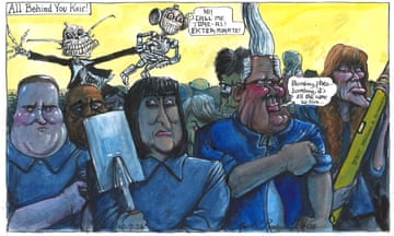 Martin Rowson on Keir Starmer’s new Stakhanovites