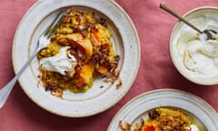 Tamal Ray's lentil pumpkin and crispy onion dhansak.